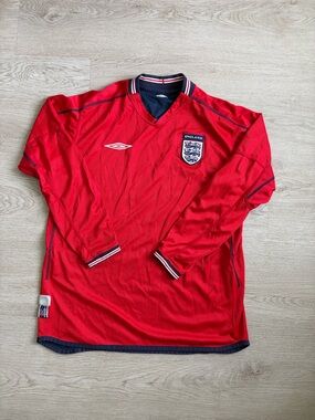 Umbro England 2004 Long-Sleeve Red Football Jersey